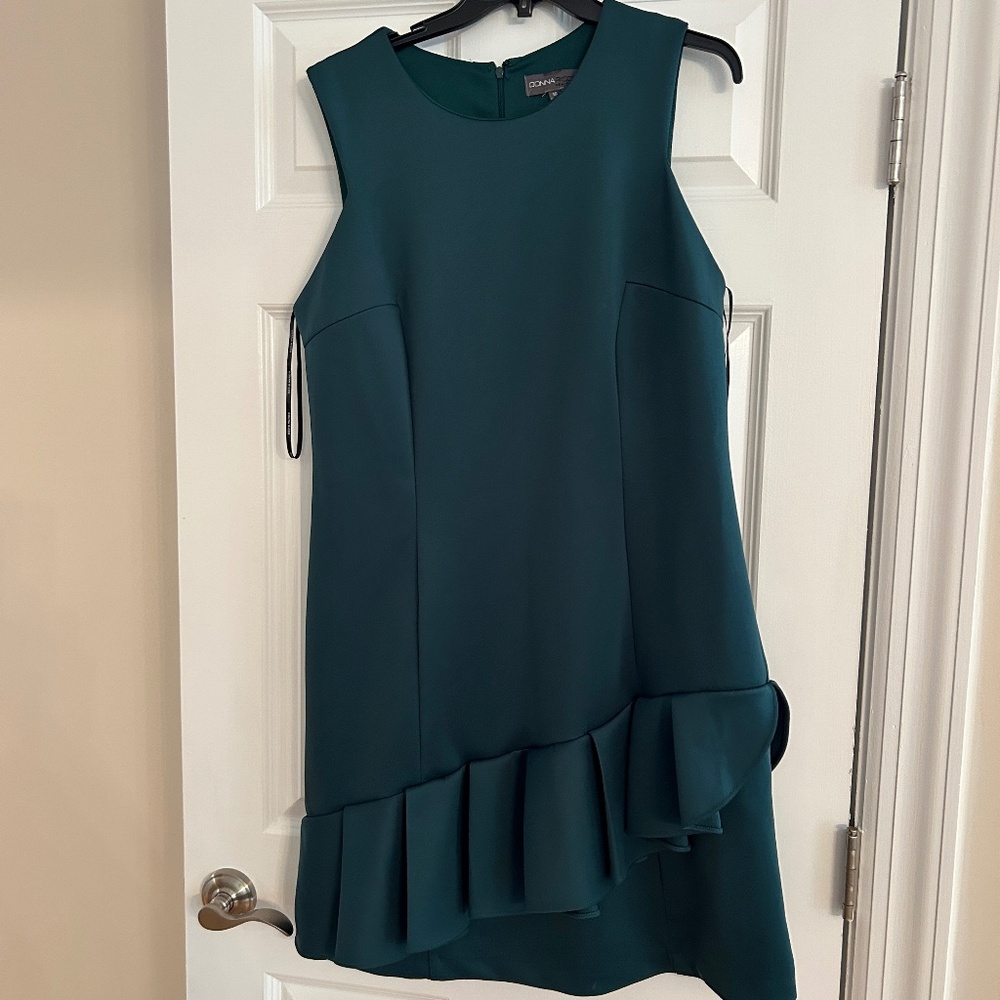 Donna Ricco Hunter Green Dress, size 16